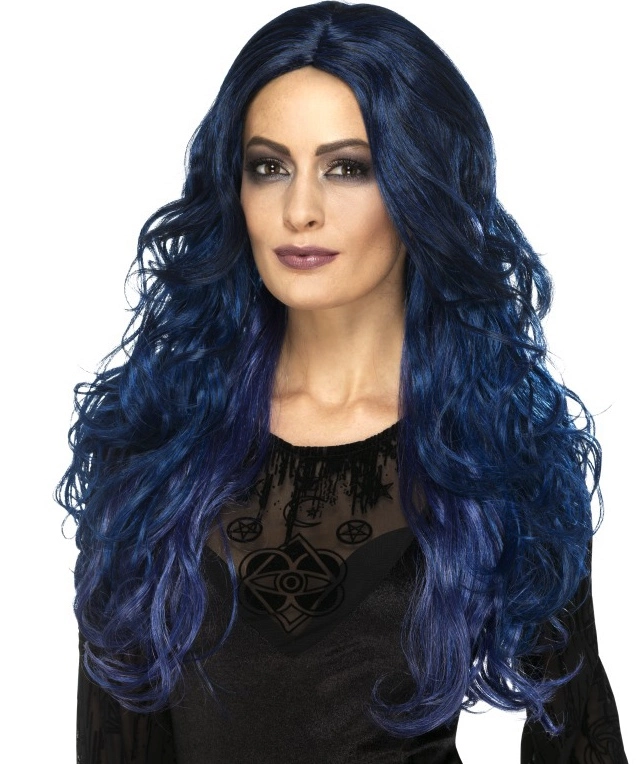 Perruque Sirène Bleue Et Noire 1 Perruque Sirène Bleue Et Noire