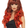 Perruque Sorcière Rouge Mechee Noir