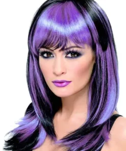 Perruque Sorcière Noire Et Violette