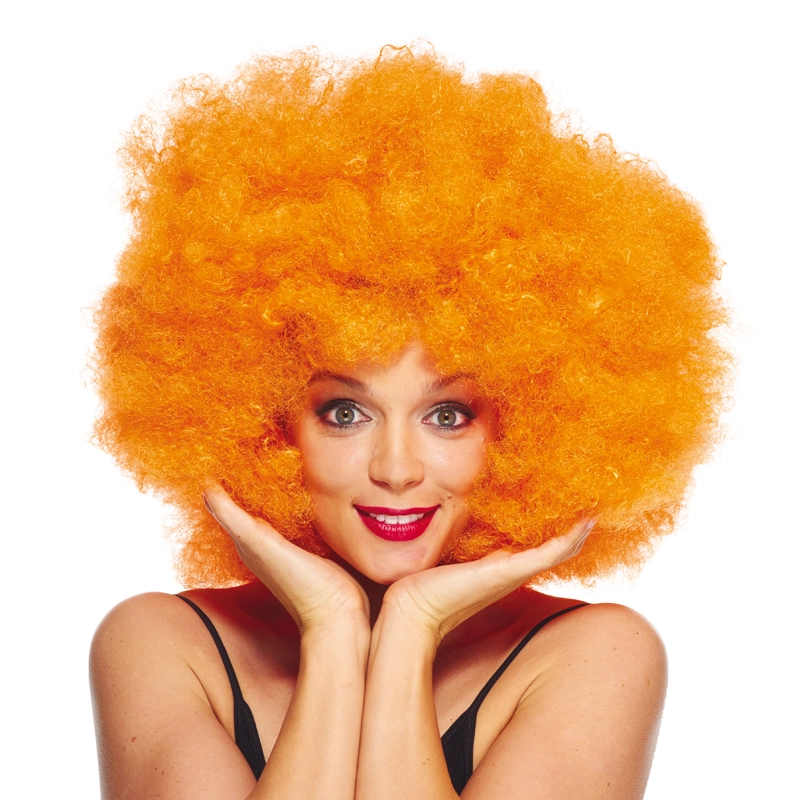 Perruque Super Afro Orange 1 Perruque Super Afro Orange